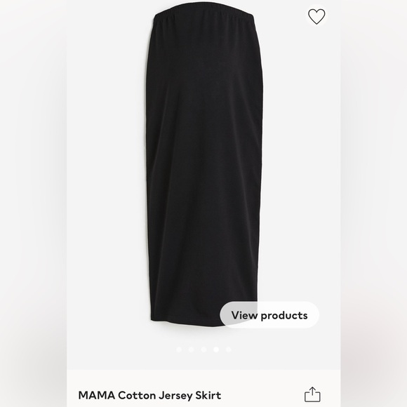 H&M maternity black jersey skirt - Picture 2 of 3